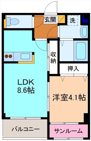 サンシェスタ町村の物件間取画像